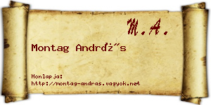 Montag András névjegykártya